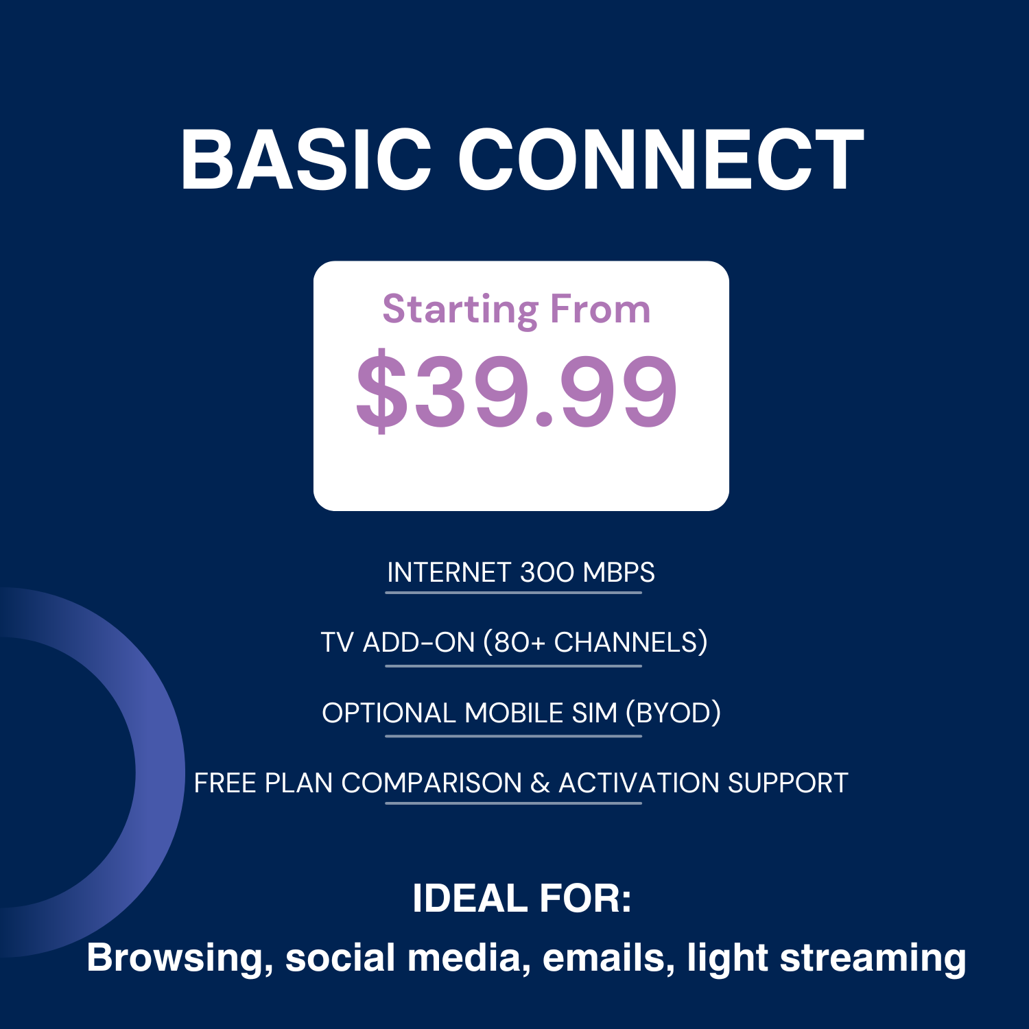 BASIC CONNECT PACKAGE